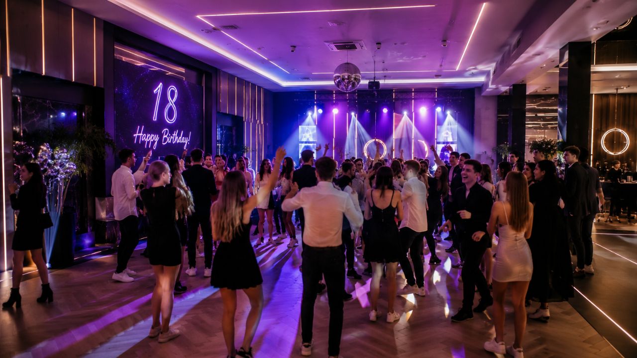 nowoczesna sala z parkietem tanecznym