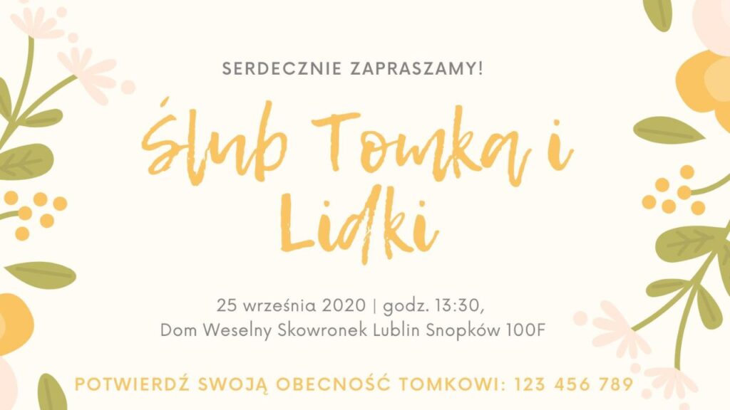 Jak napisać zaproszenie na wesele?